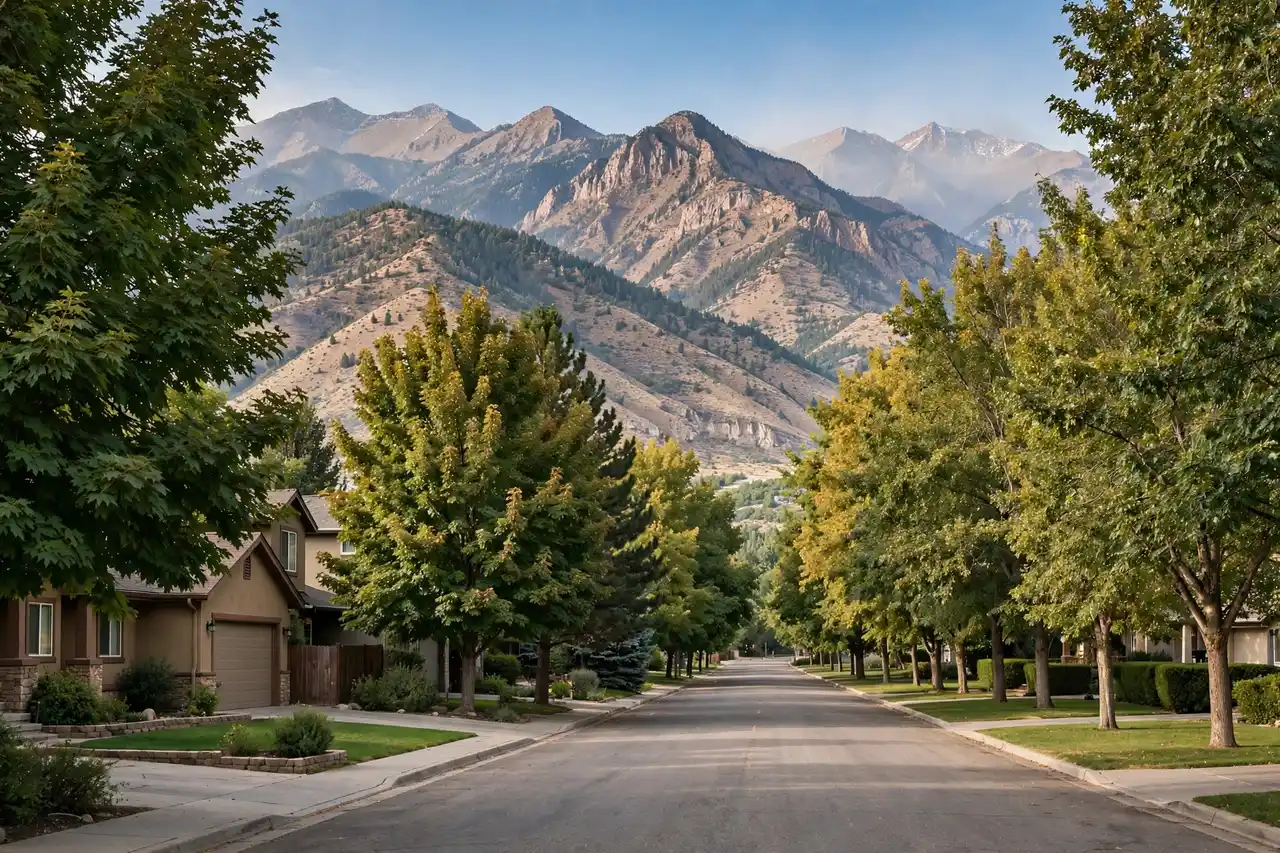 Rodent Control Blog: tree-lined residential street in a Provo neighborhood